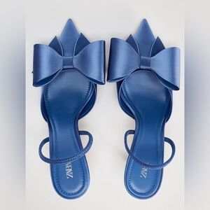 NWT Zara SATIN EFFECT HIGH HEEL SHOES
